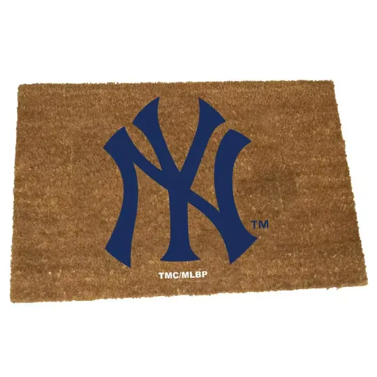 Discover New York Yankees 19.5 In. X 29.5 In. Coir Fiber Colored Logo Door Mat NEW