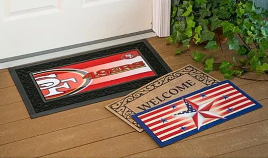 Discover football San Francisco 49ers Sassafras Mat Indoor/Outdoor 3 in 1 Set Door Mat
