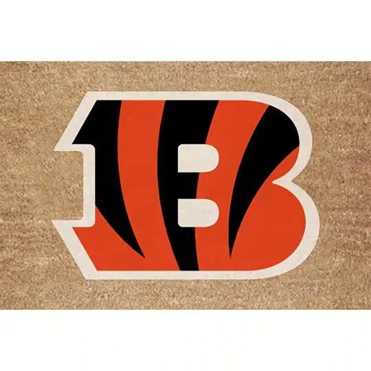 Discover Cincinnati Bengals 19.5 In. X 29.5 In. Coir Fiber Colored Logo Door Mat