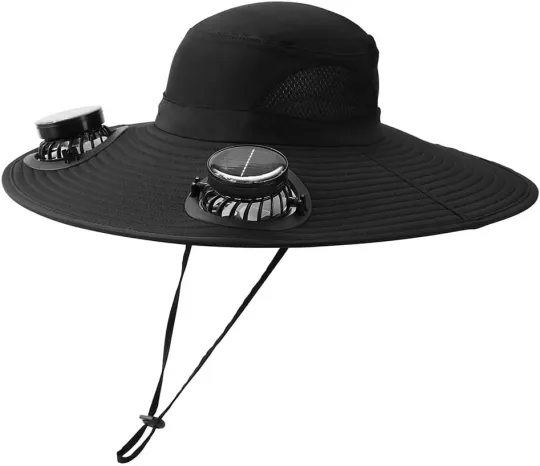 Solar Fan Hat with Fans for Hiking
