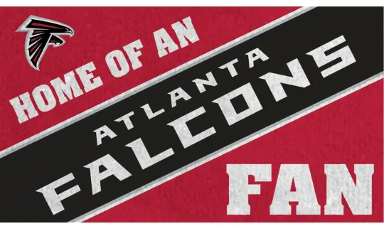 Atlanta Falcons football 16" x 30" Home of a Fan Door Mat-AB0876CVN5T6