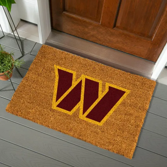 Discover football Washington Commanders Coir Doormat 36"x24", Official Full Color Team Logo...