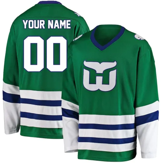 Discover Personalized Hartford Whalers Hockey Shirt Green Color Unisex Fit