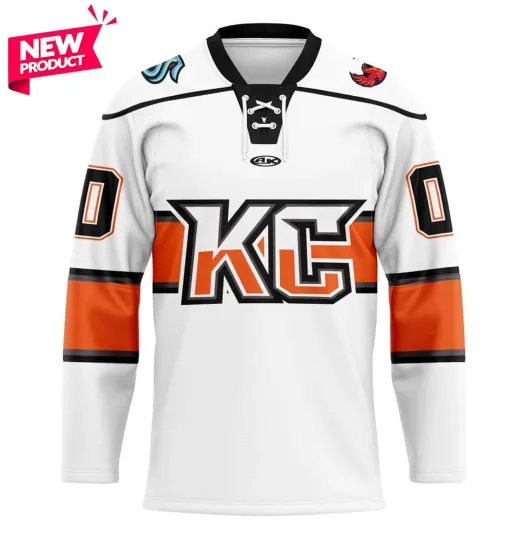 Discover Kansas City Mavericks Personalized 2025/26 White Lace Hockey Shirt