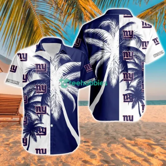 Discover New York Football Team Giantss Hawaiian Button Down Shirt Unisex