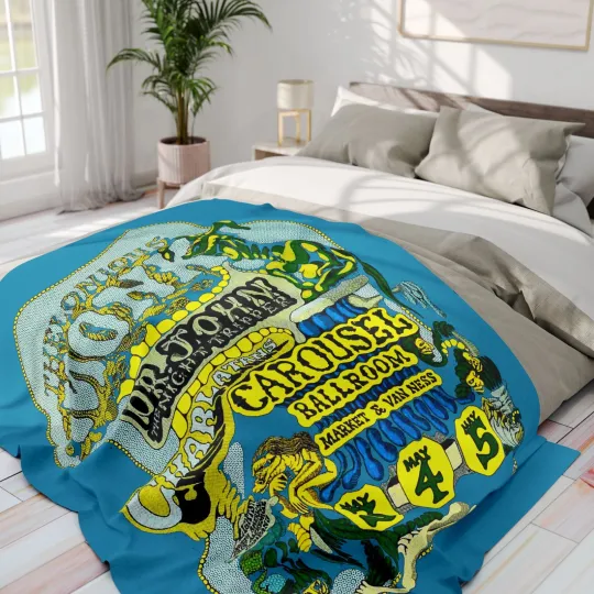 Discover Thelonious Monk Dr John Concert Poster Fleece Blanket Retro Music Memorabilia