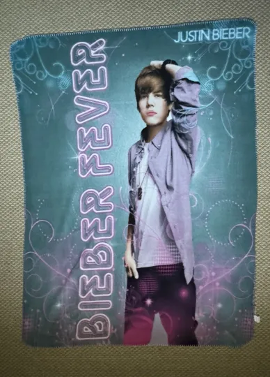 Discover Justin Bieber Fleece Blanket Throw 50"x60" 2010 Bravado official “ Bieber Fever”