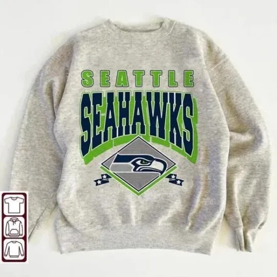 Seattle Seahawks Sweatshirt, Vintage Style Seattle Sweatshirt