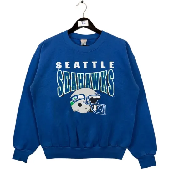 Seattle Seahawks royal blue classic crewneck sweatshirt