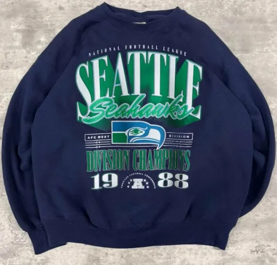 Seattle Seahawks AFC Champions 1988 crewneck sweatshirt