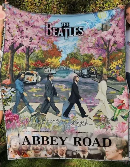 The Beatles Abbey Road Blanket Rock Music Blanket Velveteen Plush Fleece Blanket