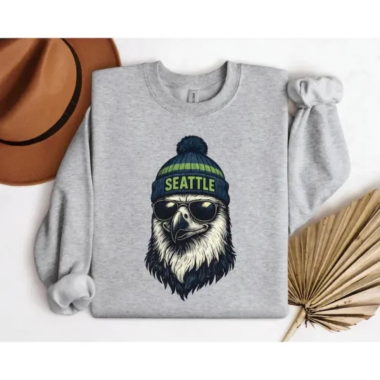 Discover Seattle Seahawk Football Crewneck Sweatshirt