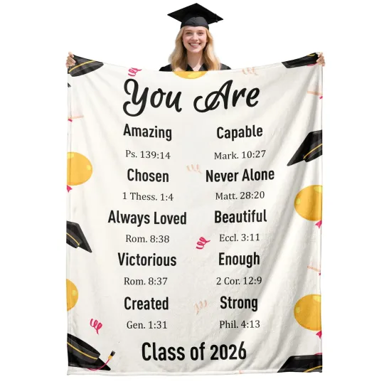 2026 Graduation Gifts for Her Him Throw Blankets 50"*60" Class of 2026 Gradua...