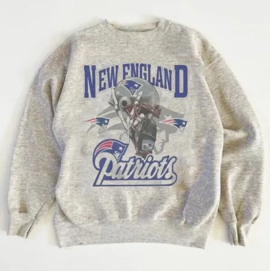 New England Patriots Football Retro football Ash Color Sweatshirt