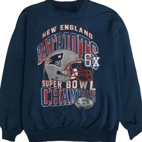 Remake New England Patriots Graphic Black Crewneck Sweatshirt