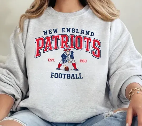 Discover New England Patriots football Champions Mascot ash color sweatshirt VK08764