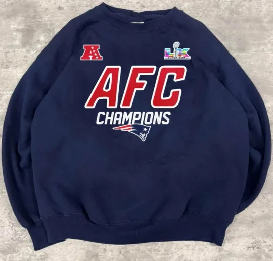 New England Patriots AFC Champions 25-26 navy color Sweatshirt