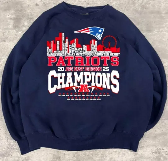 New England Patriots football at AFC East Champions 2025 Sweatshirt