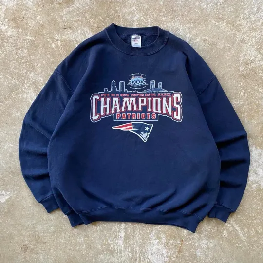 2005 New England Patriots Back to Back Super Bowl Champions Sweatshirt