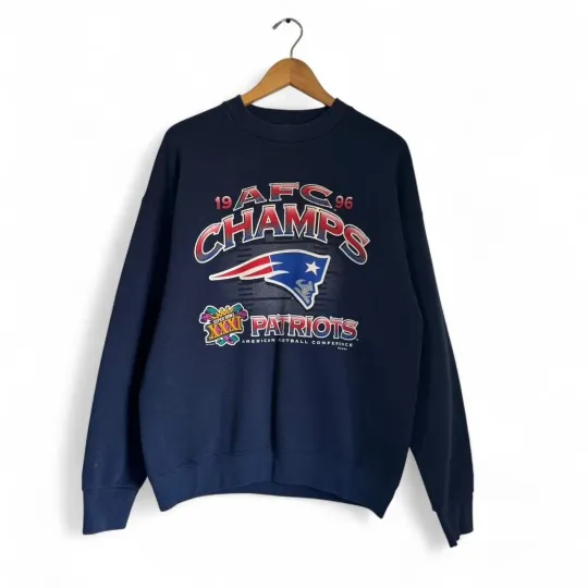 Vintage 1996 football AFC Champs New England Patriots Crewneck