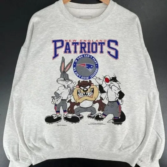 Looney Tunes X New England Patriots N-FL retro vintage sweatshirt