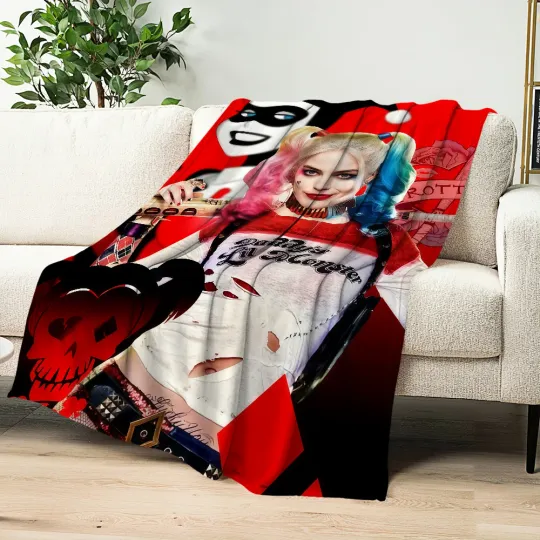 Discover Warm Flannel Soft Plush Throw Blanket for Living Room Bedroom Travel  Perfect Gift  SingleSided Printed  HarleyS QuinnS Inspired
