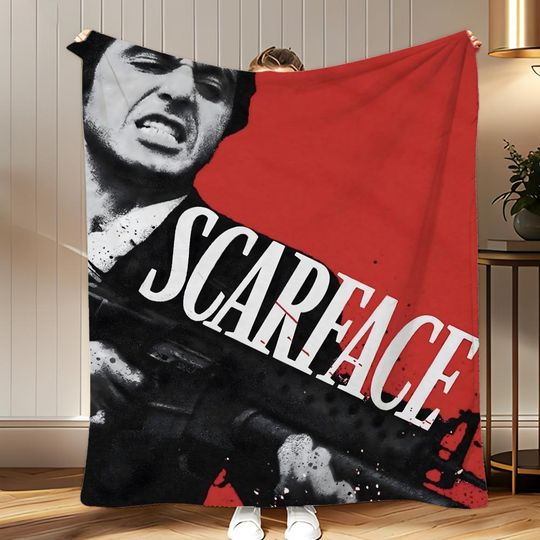 Discover game Scarface The World Is Yours Throw Soft Coral Fleece Blanket 310gsm Fluffy Warm Throw for Sofa Bed Couch Bedroom Decor