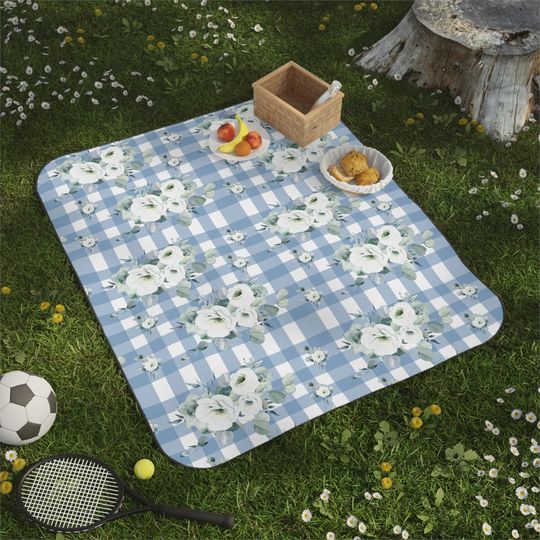 Gingham Floral Picnic Mats
