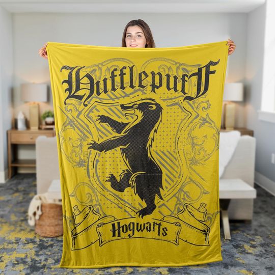 Discover Personalized Wizard Blanket with Name, Custom Valentine Gift, Magic Wizard Throw, Best HP Fan Gift, Magic School, School of Magic Gift