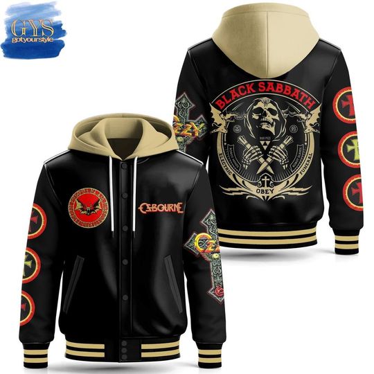 Black Sabbath Ozzy Osbourne Limited Edition Hooded Baseball Jacket