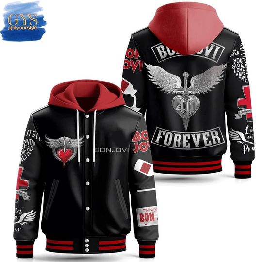 Bon Jovi Forever Limited Edition Hooded Baseball Jacket