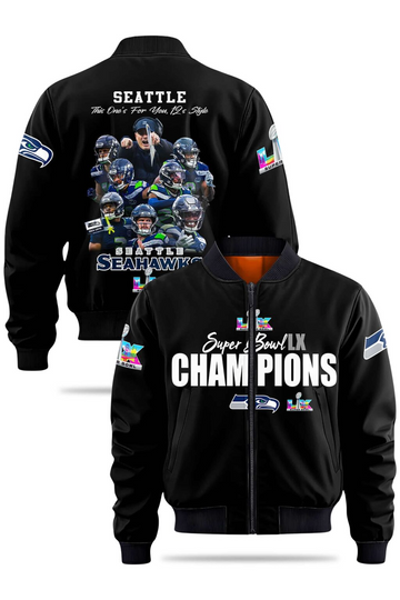 Seahawks 2025 2026 SB LX Champions Bomber Jacket