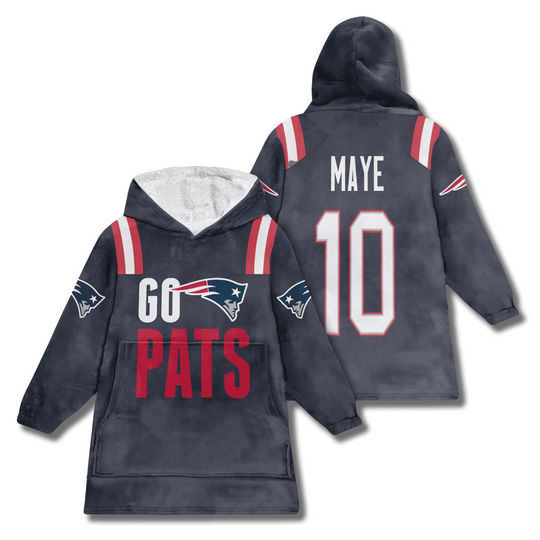 Discover Drake Maye Go Pats Unisex Blanket Hoodie