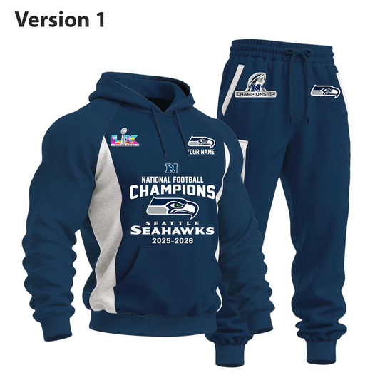 Discover Seahawks National Football Champions Hoodie Joggers Set 2025 2026