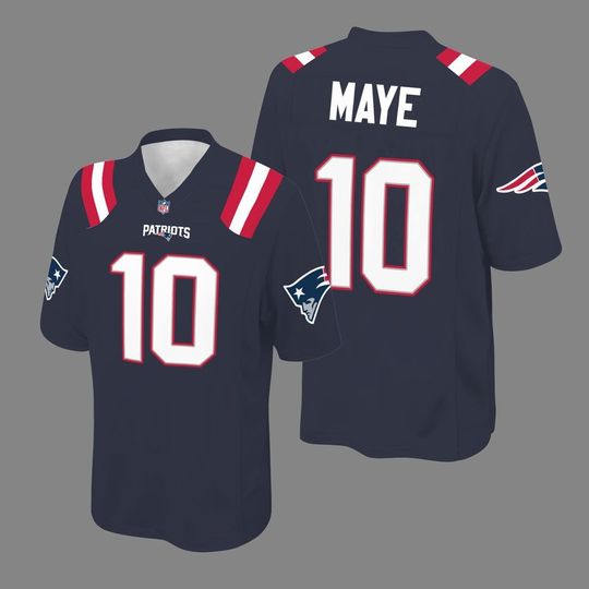 Drake #10 Maye New England Patriots Football Jersey