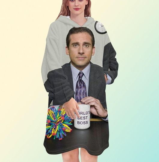Discover The Office blanket hoodie, Scott oversize fleece sweatshirt, Unisex