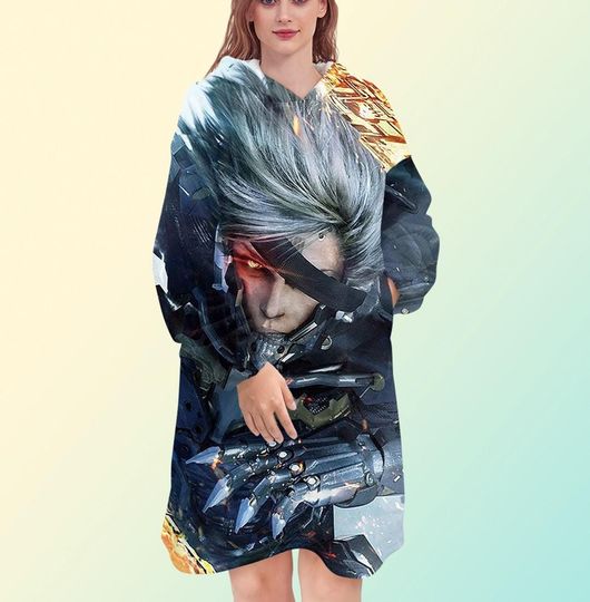 Discover Metal Gear Rising Revengeance blanket hoodie, oversize fleece sweatshirt, Unisex
