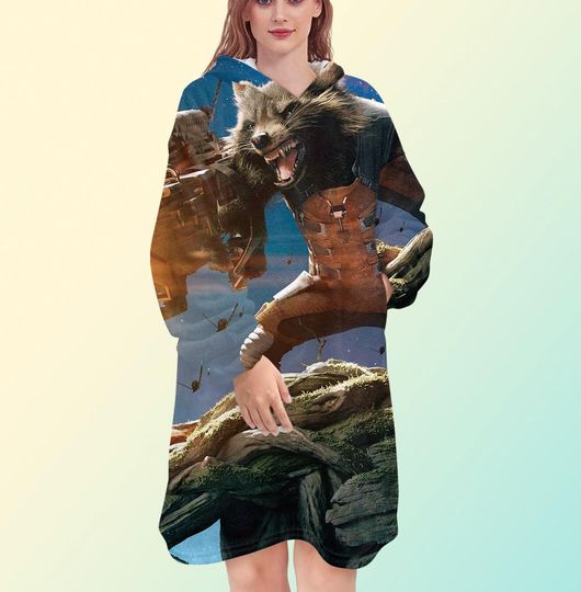 Guardians of the Galaxy Rocket Blanket Hoodie