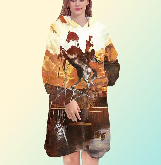 Discover Disco Elysium blanket hoodie, oversize fleece sweatshirt, Unisex