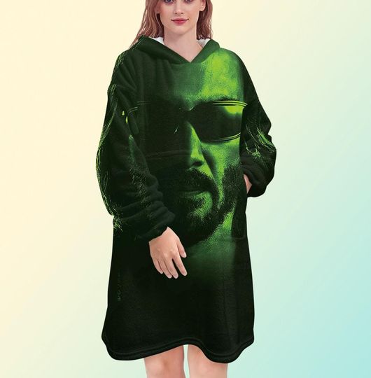 Discover The Matrix blanket hoodie, oversize fleece sweatshirt, Unisex