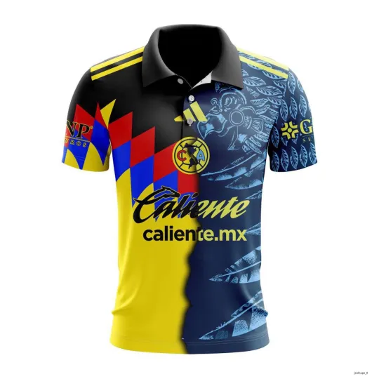 Discover Personalized LIGA MX Club América 2025/2026 Home Mix Away Polo Shirt