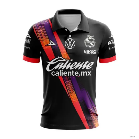 Discover Personalized LIGA MX Club Puebla 25/26 Away Polo Shirt