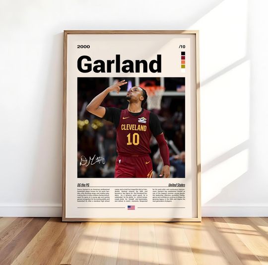 Discover Darius Garland Cleveland Cavaliers Vertical Poster Wall Art