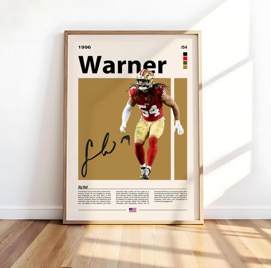 Discover Fred Warner Football Wall Art Poster - Vertical Premium Matte Poster for Home Decor