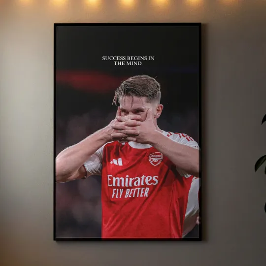 Discover Viktor Gyökeres Satin Poster – Inspirational Football Decor for Home Spaces
