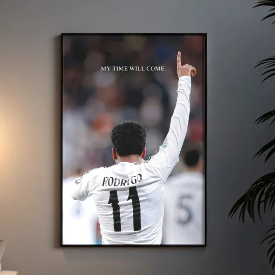 Discover Rodrygo Goes Satin Wall Poster - Football Motivation Print for Sports Fan Decor