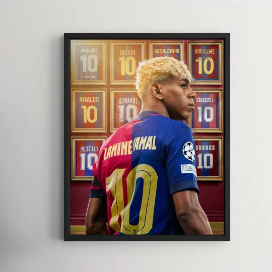Discover Lamine Yamal #10 Poster – Stylish Football Decor for Football Fans and Interiors