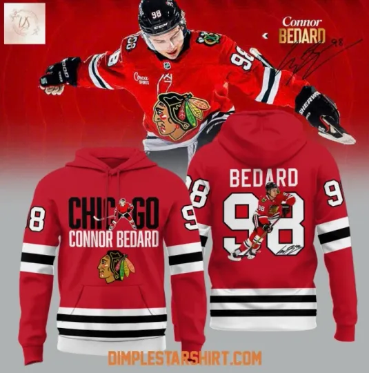 Discover Blackhawk Bedard 98 3D Hoodie All Over Printed