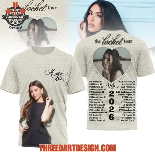 Discover Madison Beer The Locket Tour 2026 3D T-shirt