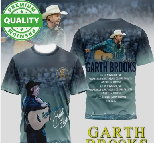 Discover Garth Brooks Concert Tour 2026 3D AOP Shirt